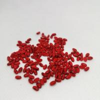 Synteettinen Turkoosi suoraseinämäisten cabochon, Soikea, kiiltävä, tee-se-itse, punainen, 3x5mm, Myymät PC