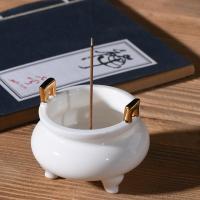 Traditional Ceramic Inserted Burner Incense Seat Porcelain plated for home and office & durable white Sold By PC