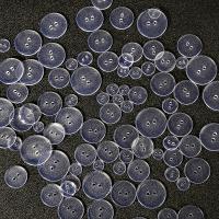 Plastic 2-hole Button, Ronde, DIY & verschillende grootte voor keus, nikkel, lood en cadmium vrij, Verkocht door Bag