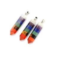 Gemstone Pendants Jewelry Natural Stone multi-colored Sold By PC