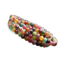 Natural Tourmaline Bracelet Round multi-colored Sold By PC