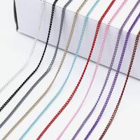Mosaz Řetěz, á, Udržitelné & DIY, více barev na výběr, nikl, olovo a kadmium zdarma, 2mm, 20m/spool, Prodáno By spool
