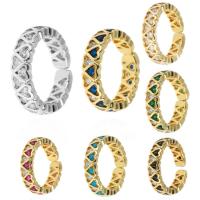 Kubieke zirconia messing ringen, Goud gevulde, plated, micro pave zirconia, meer kleuren voor de keuze, 21x21mm, Verkocht door PC