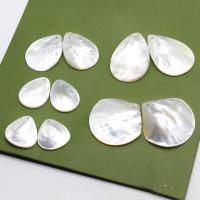 Pingentes de concha branca natural, White Lip Shell, esculpidas, feito à mão, branco, vendido por PC