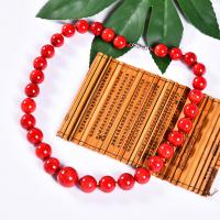 Koralle Halskette, rund, Modeschmuck & abgestufte Perlen, rot, 15-22mm, verkauft von PC