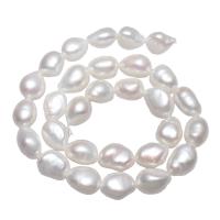 Baroko Kultūringas gėlavandenių perlų karoliukai, Gėlo vandens perlų, "Nuggets", natūralus, baltas, 11-12mm, Parduota už Apytiksliai 15.3 Inch Strand