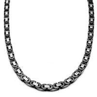 سلسلة الفولاذ المقاوم للصدأ قلادة, مطلي, مجوهرات الموضة & حجم مختلفة للاختيار & للرجل, أسود, تباع بواسطة حبلا