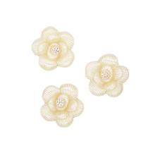 Plastic Cabochons ABS Plastic Pearl with rhinestone Sold By Bag