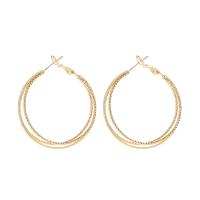 Brass Hoop Earring Donut plated micro pave cubic zirconia & for woman Sold By Pair