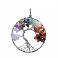 Tree Of Life Pendants Natural Gravel Unisex 50mm Sold By PC