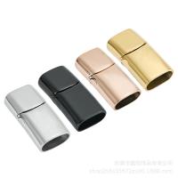 Edelstahl Magnetverschluss, plattiert, nachhaltiges & verschiedene Größen vorhanden, keine, 5PCs/Tasche, verkauft von Tasche