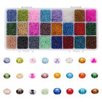 Perles de verre ligné argent, perles de rocaille en verre, DIY & normes différentes pour le choix, 2mm, Trou:Environ 1mm, 38400PC/boîte, Vendu par boîte