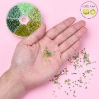 Regnbue glas frø perler, Glas Seed Beads, du kan DIY & forskellig størrelse for valg, Hole:Ca. 1.5mm, Solgt af Box