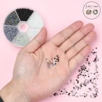 Pläterad Glass Seed Beads, DIY & olika storlek för val, Hål:Ca 1.5mm, Säljs av Box