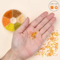 Regnbue glas frø perler, Glas Seed Beads, du kan DIY & forskellig størrelse for valg, Hole:Ca. 1.5mm, Solgt af Box