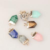 Pingentes em  jóias, Pedra natural, DIY & facetada, Mais cores pare escolha, 18x10mm, vendido por PC