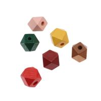 Trä Pärlor, Polygon, fler färger för val, 10mmuff0c12mmuff0c16mmuff0c20mm, Hål:Ca 1.5mm, Säljs av PC