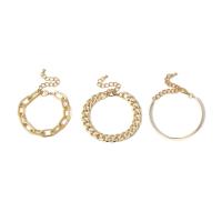 Aluminum Bracelet Set with 1.96 inch extender chain plated 3 pieces & for woman 58mm Length Approx 6.2 Inch Sold By Set