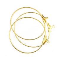 Stainless Steel Hoop Earring Component plated fashion jewelry & for woman gold Sold By Bag