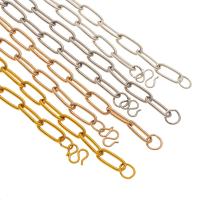 Järn Chain Necklace, plated, oval kedja, fler färger för val, 6.70mm, Längd 50 cm, Säljs av PC