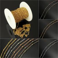 Stainless Steel Ball Chain, plated, durable, more colors for choice, 1x2x2mm,1.5mm, 10m/Spool, Sold By Spool