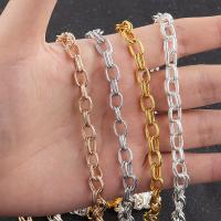 Cadeia de colar de ferro, banhado, joias de moda & DIY & cadeia oval, Mais cores pare escolha, 500x7mm, vendido por Bag