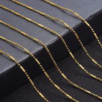 Iron Ogrlica lanac, Željezo, pozlaćen, modni nakit & možete DIY & Lopta lanac, više boja za izbor, 420x1.50mm, 5računala/Torba, Prodano By Torba