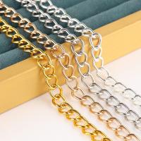 Cadeia de colar de ferro, banhado, joias de moda & DIY & torção oval, Mais cores pare escolha, 480x8.50x11.50mm, vendido por Bag