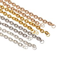 Iron Ogrlica lanac, Željezo, pozlaćen, modni nakit & možete DIY & ovalni lanac, više boja za izbor, 500x8mm, Prodano By PC