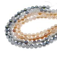 Knistern Quarz Perlen, rund, plattiert, DIY, keine, 6mmuff0c8mmuff0c10mm, verkauft per 15 ZollInch Strang