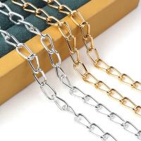 Aluminum Chains plated fashion jewelry & DIY & twist oval chain Sold By Spool