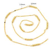 Brass Beading Chains plated fashion jewelry & DIY nickel lead & cadmium free Sold By Spool