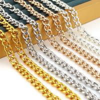 Iron Ogrlica lanac, Željezo, pozlaćen, modni nakit & možete DIY & twist ovalni lanac, više boja za izbor, nikal, olovo i kadmij besplatno, 9mm, 1računala/Torba, Prodano By Torba