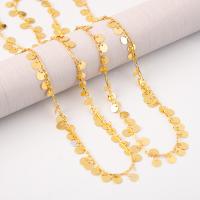 Brass Beading Chains plated fashion jewelry & DIY golden nickel lead & cadmium free Sold By Bag