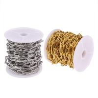 Stainless Steel Oval Chain plated fashion jewelry & DIY nickel lead & cadmium free Sold By Spool