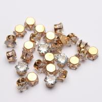 Crystal Cabochons Zinc Alloy Crown plated DIY & with rhinestone 5mm Sold By PC