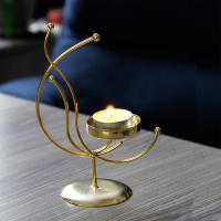 Candle Holders Iron plated for home and office & durable golden Sold By PC