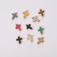Resin Connector with Brass Cross high quality plated Sold By PC