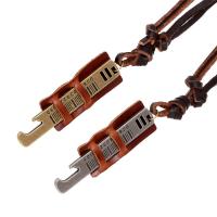 PU Leather Cord Necklace Zinc Alloy with PU Leather Adjustable & fashion jewelry & Unisex nickel lead & cadmium free 65-70cm 0.4cm Sold By PC