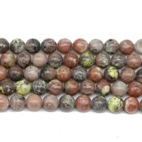 Pflaumenblüte Jade Perle, rund, poliert, DIY, gemischte Farben, verkauft per 38 cm Strang