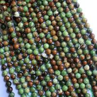 grüner Opal Perle, rund, poliert, DIY, grün, verkauft per 38 cm Strang