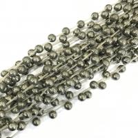 Goldene Pyrit Perlen, rund, poliert, DIY, grün, 10mm, 20PCs/Strang, verkauft per 38 cm Strang