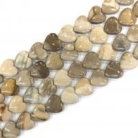 Piedra preciosa sintética Abalorio, Corazón, pulido, Bricolaje, Sienna, 20mm, aproximado 20PCs/Sarta, Vendido para 38 cm Sarta