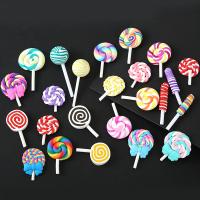 Polymer Clay Pendants Lollipop plated multi-colored Sold By PC