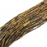 Natural Tiger Eye Beads Column polished DIY brown Sold Per 38 cm Strand
