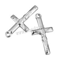 Pingentes cruz de aço inoxidável, Crucifixo Cruz, cor original, 11x22x3mm, Buraco:Aprox 1.5mm, 10PCs/Lot, vendido por Lot