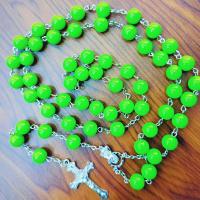 Rosary Necklace Plastic with Brass Unisex 10mm Length 38 cm Sold By PC