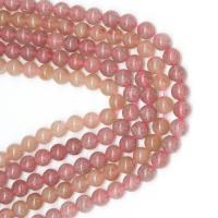 Koraliki Biżuteria naturalny kwarc, Strawberry Quartz, Koło, DIY, różowy, sprzedawane na 38 cm Strand