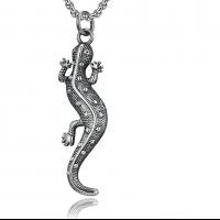 Titanium Steel Pendants Gecko polished Unisex silver color Sold By PC