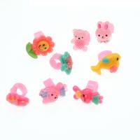 Children Finger Ring Acrylic Animal for children mixed colors Sold By Bag